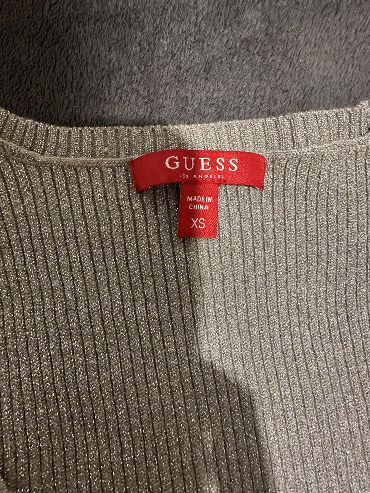 Блуза Guess XS сребристи нишки