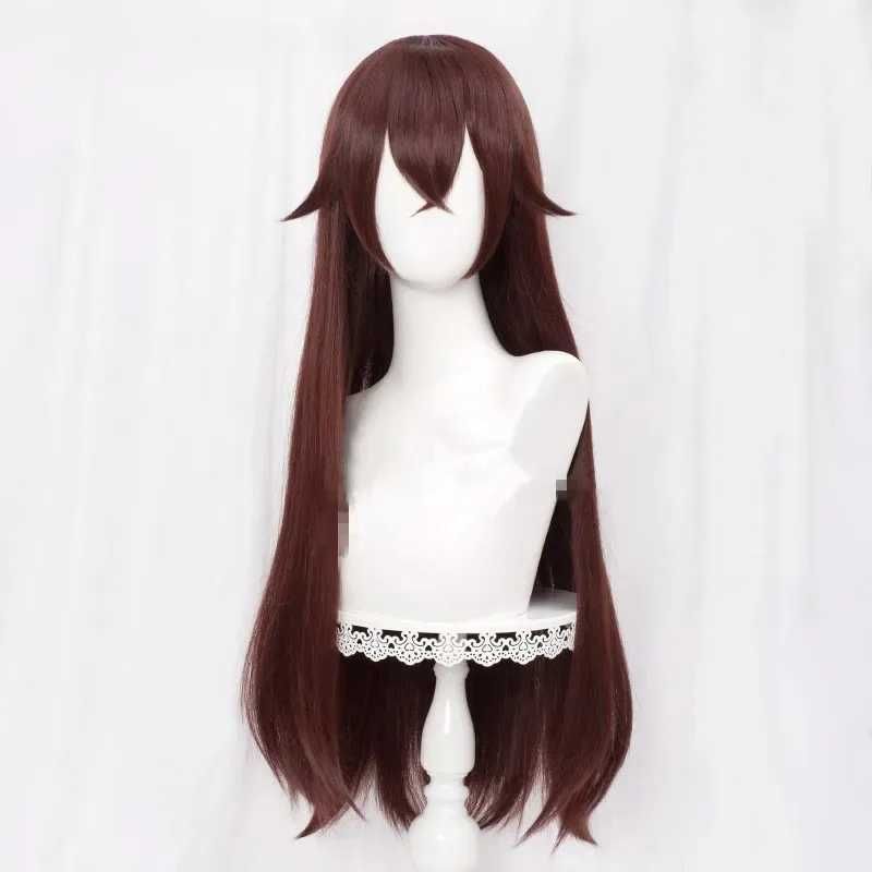 Нова аниме кестенява кафява перука 80 см Genshin Impact Amber