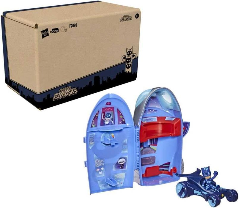 PJ Masks Пижама маски Синя кола с фигурка и ракета щаб 2 в 1