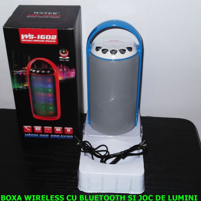 Boxa wireless cu bluetooth/aux/usb/radio/disco-3W putere reala-NOUA !!