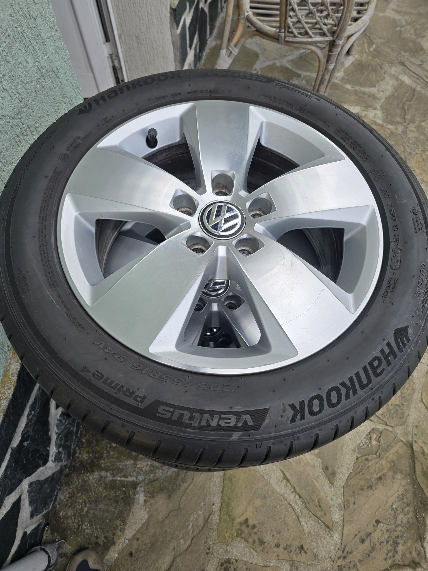 Джанти 16 цола Фолксваген + Гуми 205 55 16 Hankook