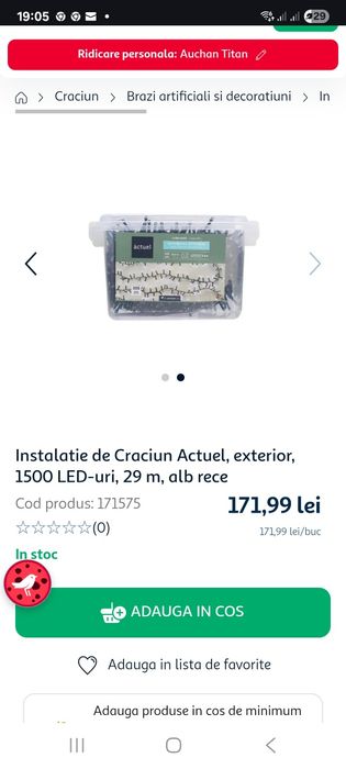 Instalatie brad de Crăciun 1500 leduri