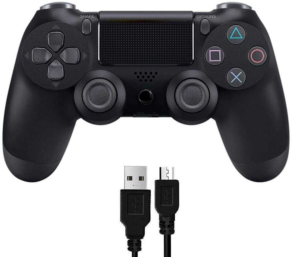 DUALSHOCK 4 Безжичен Джойстик/Joystick за PS4 чистонов + кабел 4 цвята