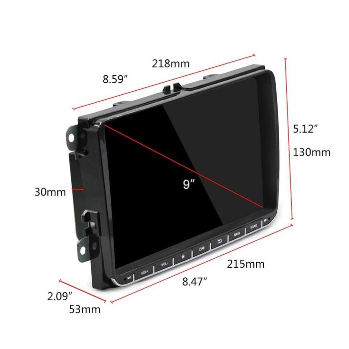 Мултимедия 9" ANDROID 14 за VW GOLF PASSAT Seat SKODA Polo Carplay