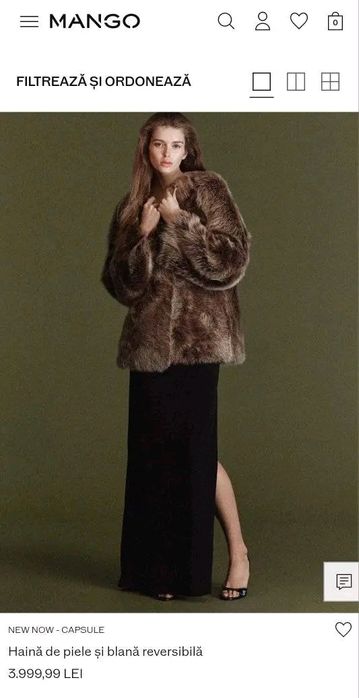 Blana Naturala Mango colectie noua marimea S si M.