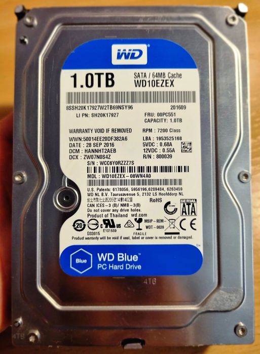 1Tb / Жёсткий диск 1000Gb / 100% HP / HDD / XTC / WD