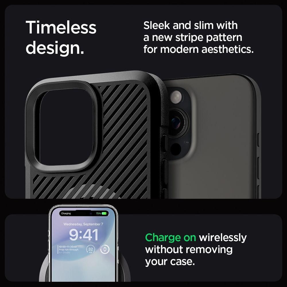 Кейс spigen core armor magsafe за iphone 16 pro max - matte black