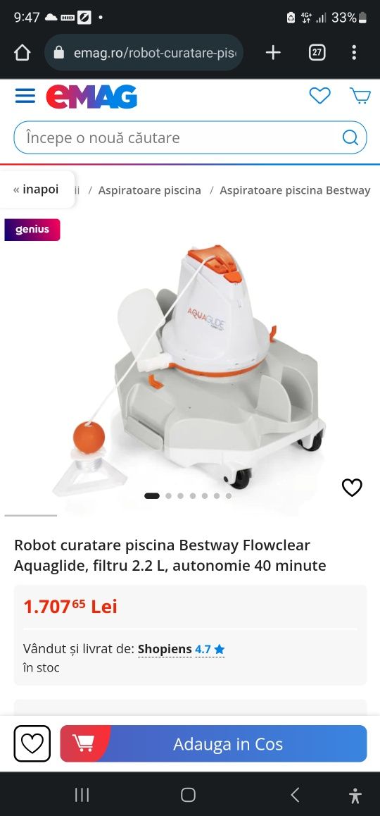 Robot aspirator piscina bestway