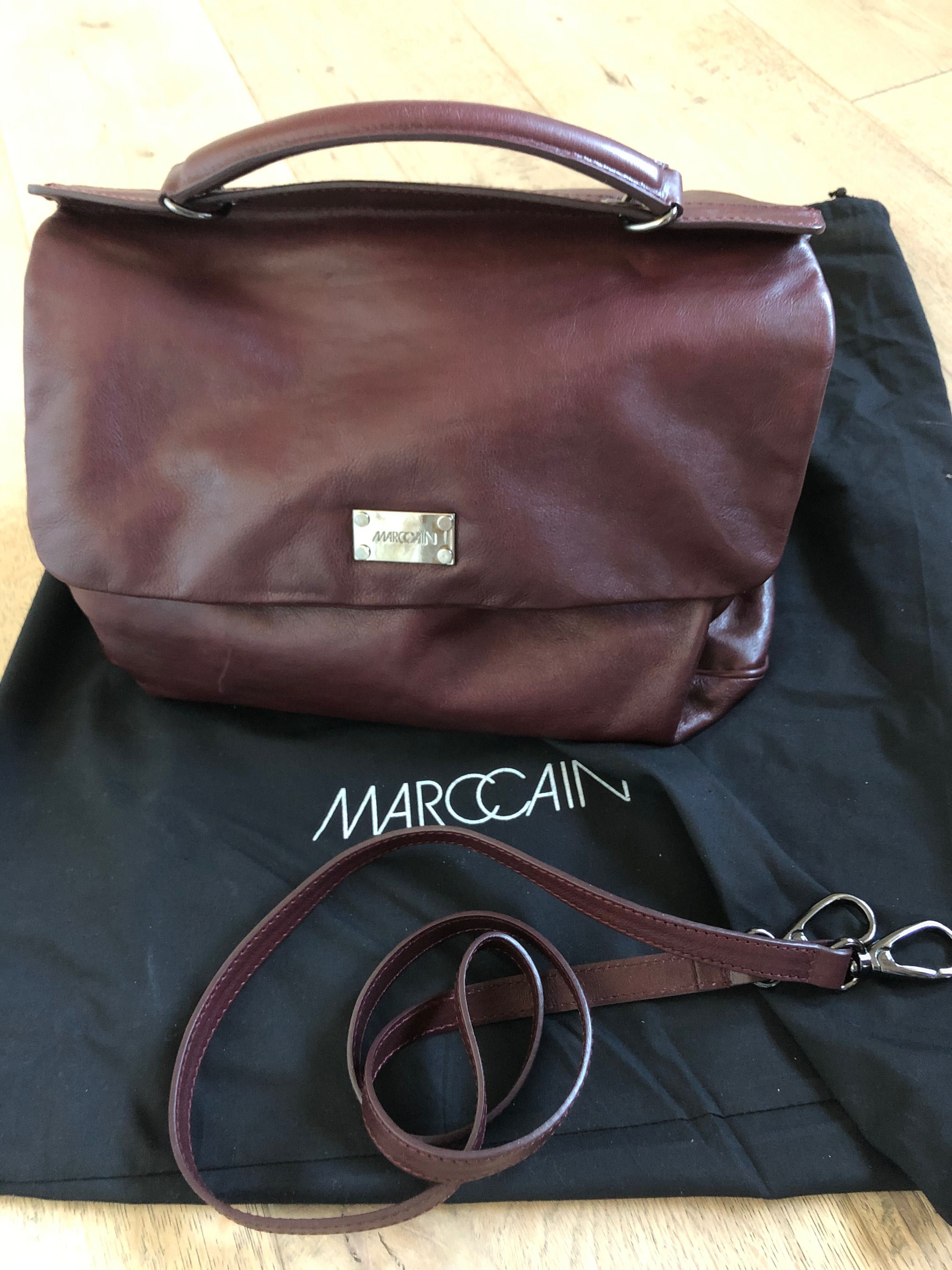 Чанта от естествена кожа Marc Cain