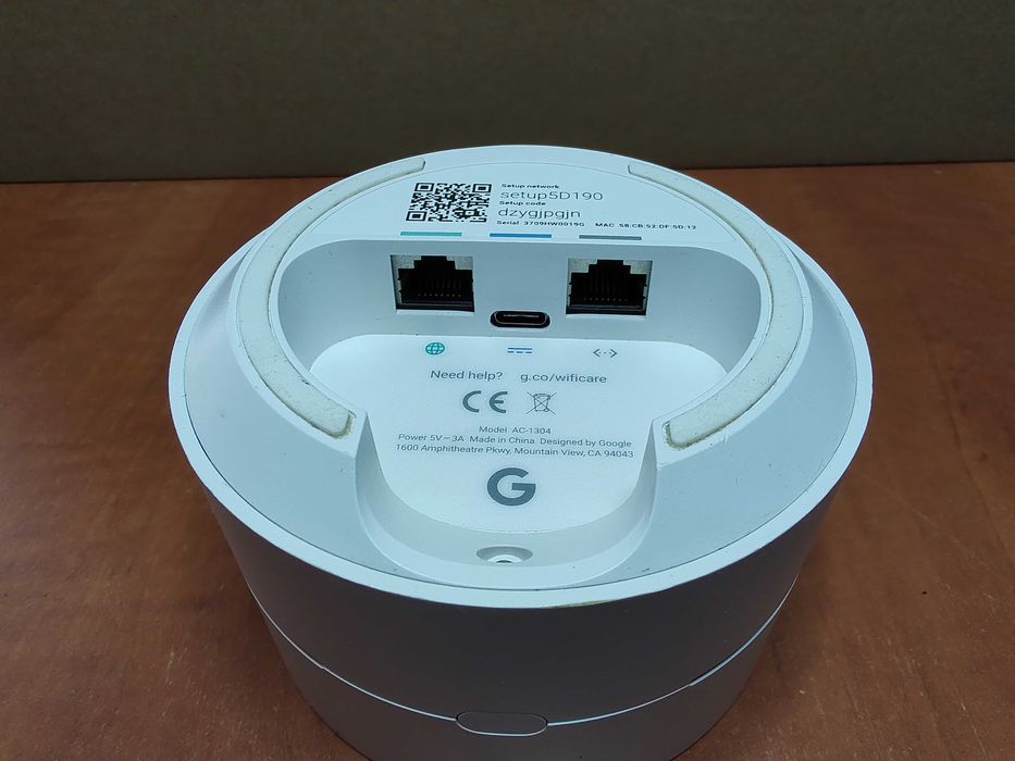 Router Google Wifi AC-1304 Wifi Mesh Home Solution, White