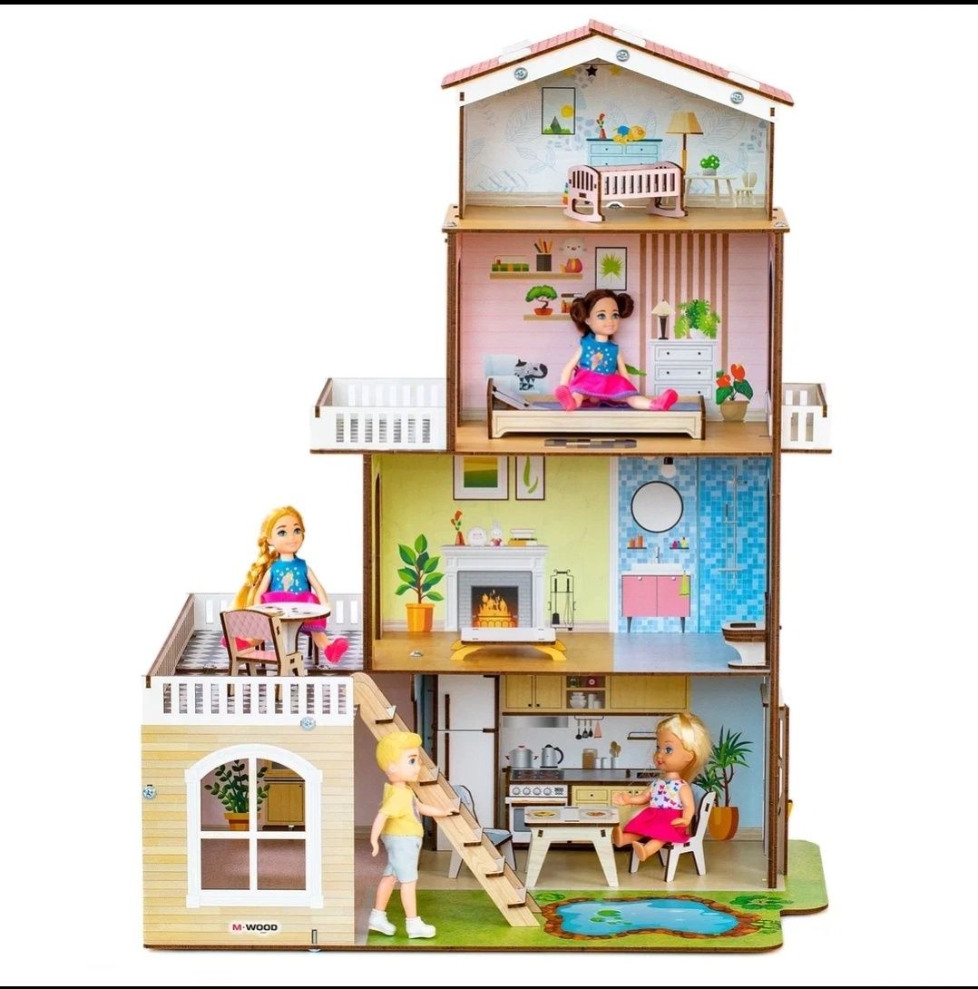 Кукольный домик четырехэтажный