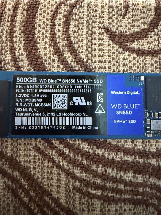 WD Blue SN550 NVMe 500 gb.