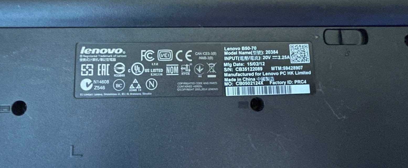 lenovo B50-70 i3 8 ram 240 ssd