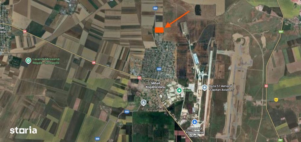 Teren intravilan 7ha, deschidere 234m la drum judetean, Mihail Kogalni