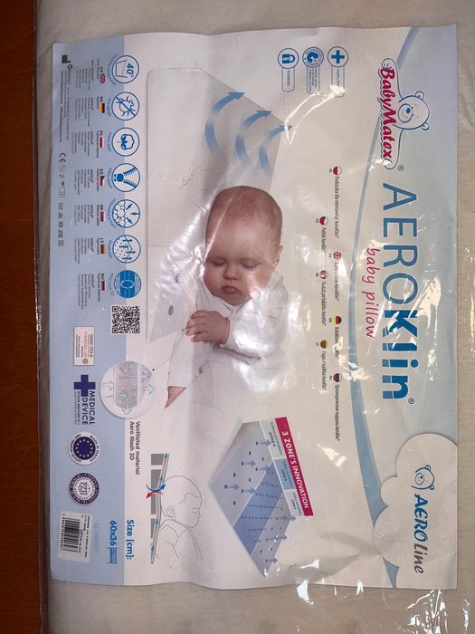 Възглавница антирефлукс Baby Matex Aeroklin, 60x36 cm