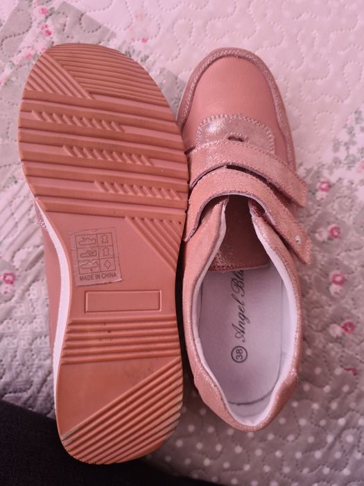 Обувки - естествена кожа, розови