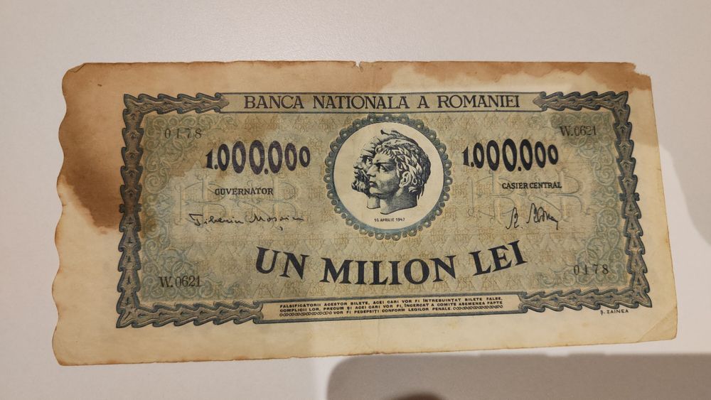 Vând bancnote de 1 milion de lei