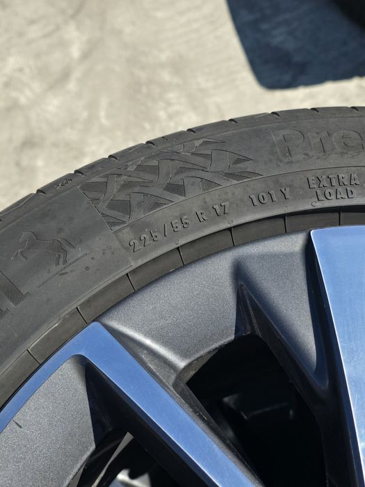 4 Броя 225/55/17 2xContinental 6,6mm 2xMichelin 5,2mm 2023dot