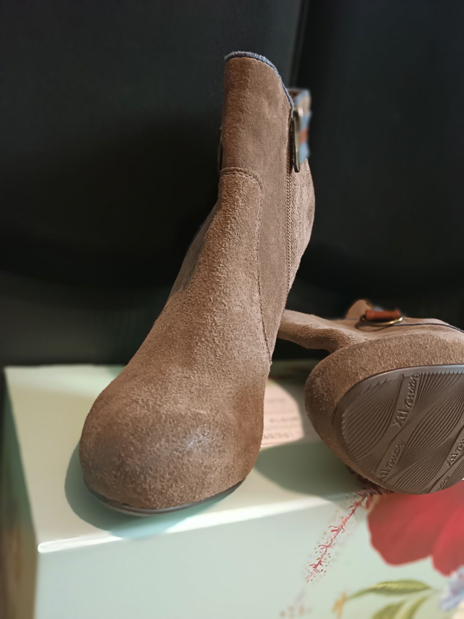 Botine piele naturală noi