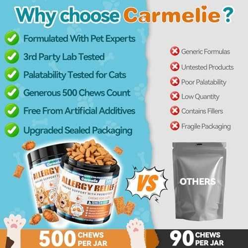 Нови Хапки против алергии за котки с коластра и пробиотици 500 броя