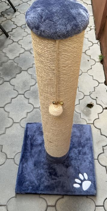 Stalp cu sisal natural, Mireille Design, 120 x 30 x 45, Alb
