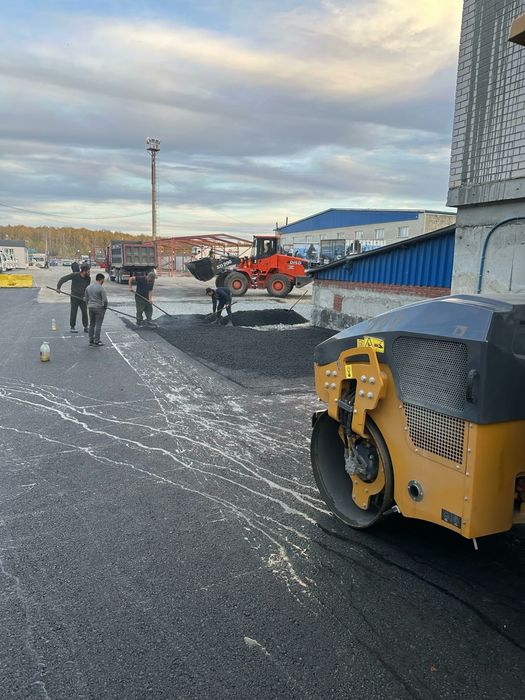 Асфальт укладка, подготовка основании, замер бесплатный