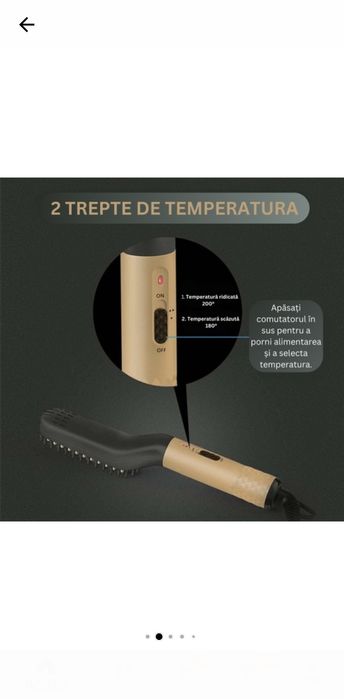 Perie Electrica Pentru Barbati De Indreptat Parul Si Barba