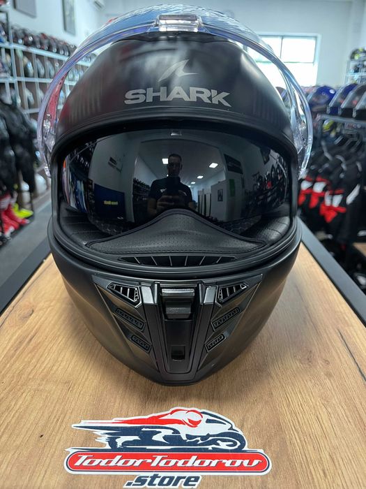 Мото Каска SHARK Spartan RS CARBON SKIN Matt,L 59-60,очила,като нова!