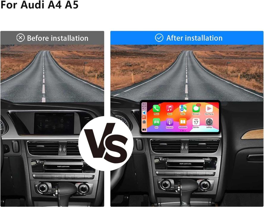 12.3 мултимедия Audi A4/A5 B8.5 Facelift Android 14 8GB/128GB CarPlay