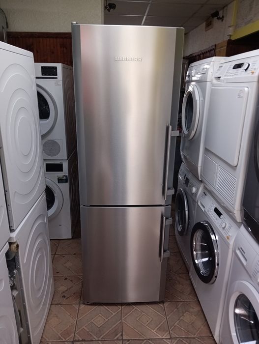 Иноксов комбиниран хладилник с фризер Liebherr 24 месеца гаранция!!!