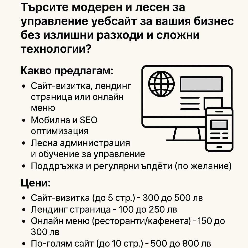 Изработка на уебсайтове за бизнес – Бързо и достъпно