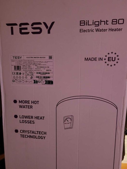 Бойлер НОВ!!! TESY 80L с гаранция