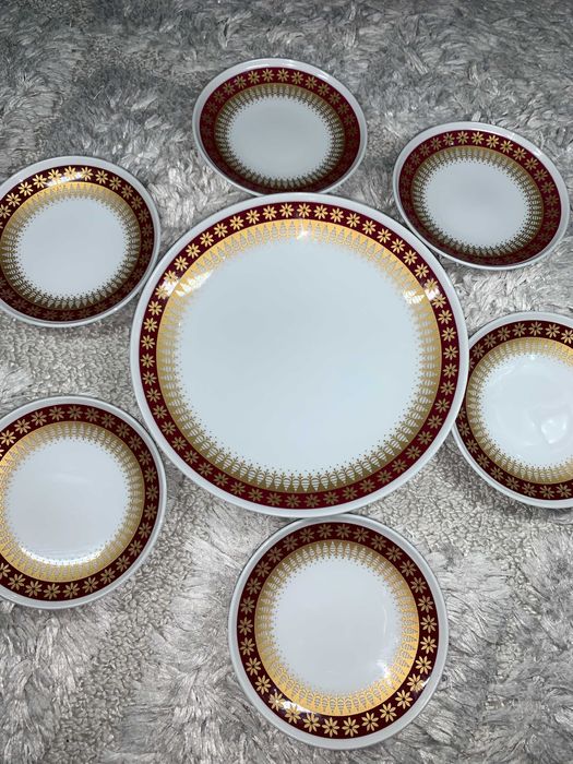 Set 7 farfurii desert portelan fin KrautheimSelb Bavaria Vintage cadou