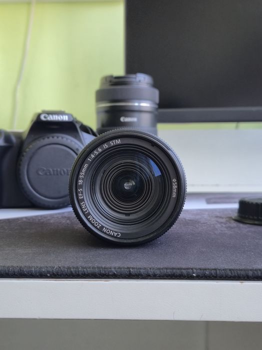 Фотоапарат и обектив: Canon EOS 250D + 18‑55 кит + 55‑250 IS STM