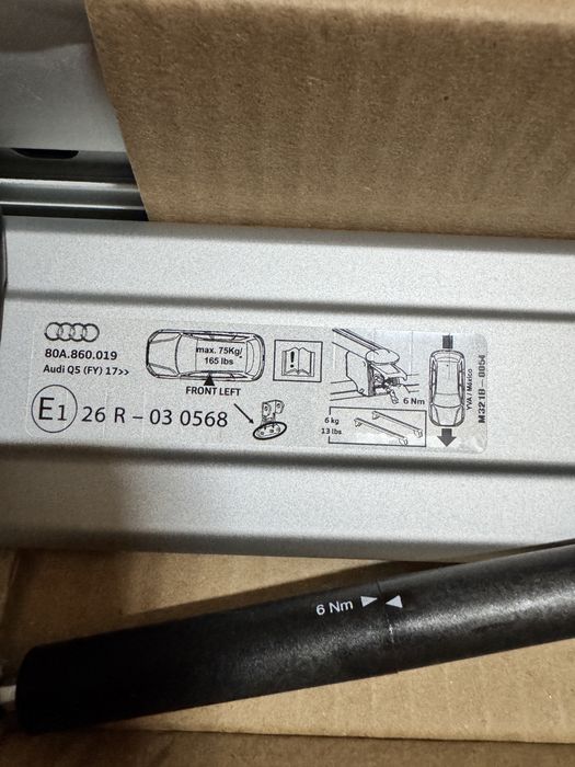 NOU - Bare suport auto transversale Audi Original pentru modelul Q5