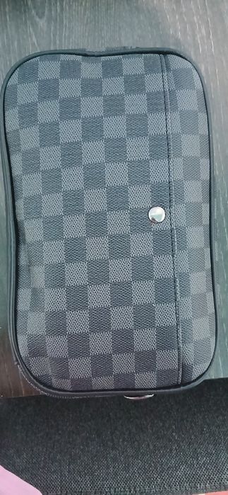 Мужской барсетка новый черно-серый