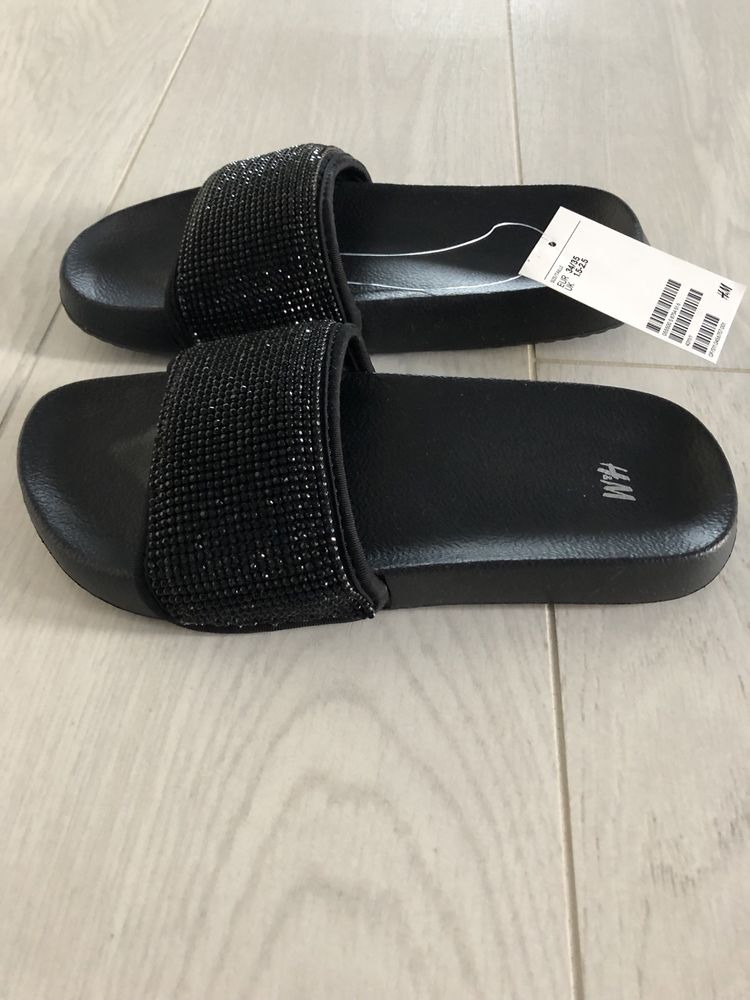 Slapi de baie cu strasuri, H&M marimea 34/35