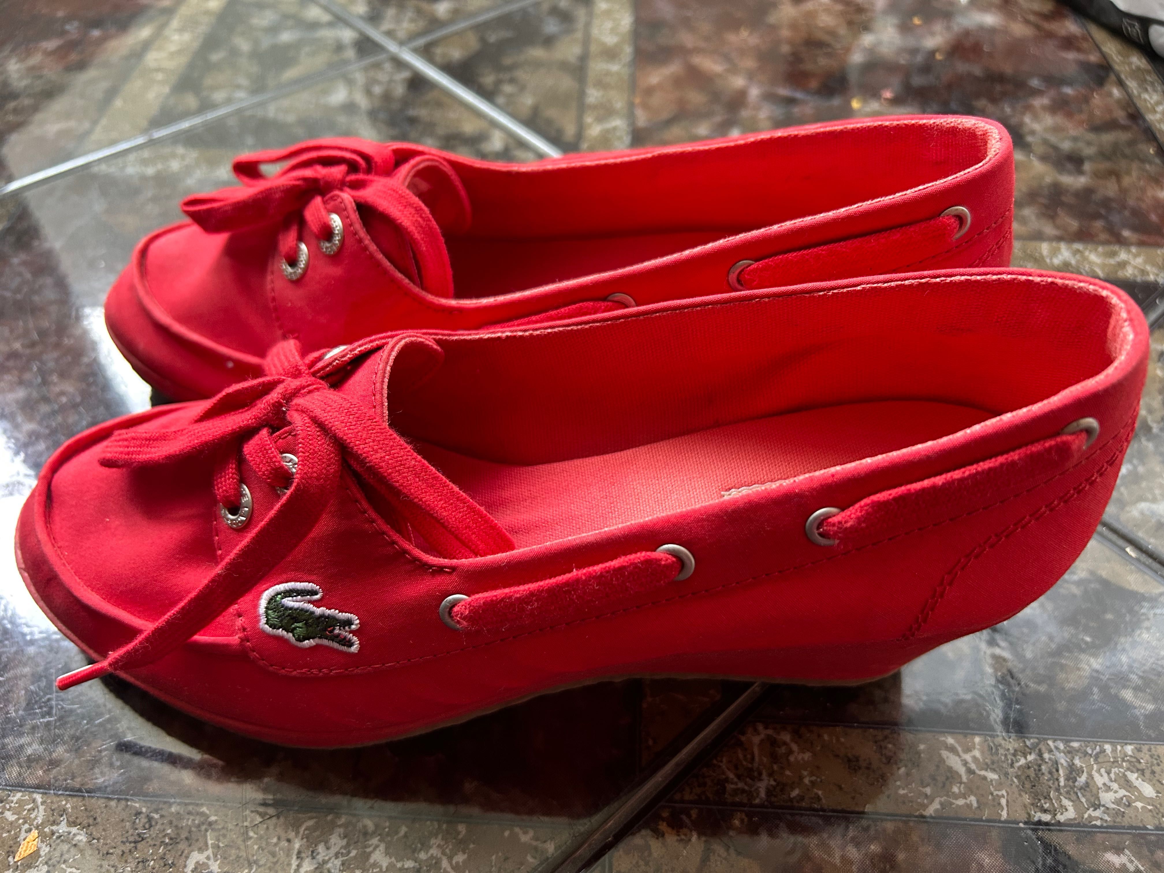 Червени обувки Lacoste 36 размер