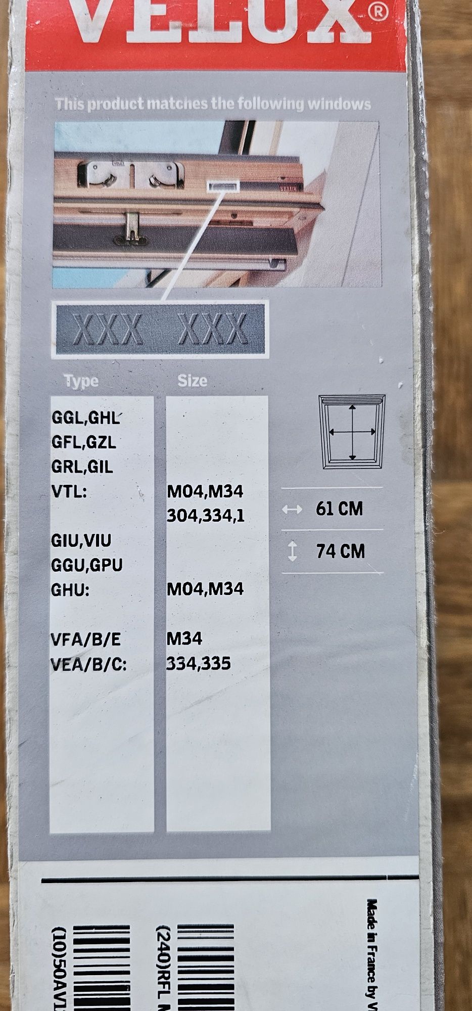 Rulou original Velux RFL – dimensiune M04 – culoare albastru închis (9