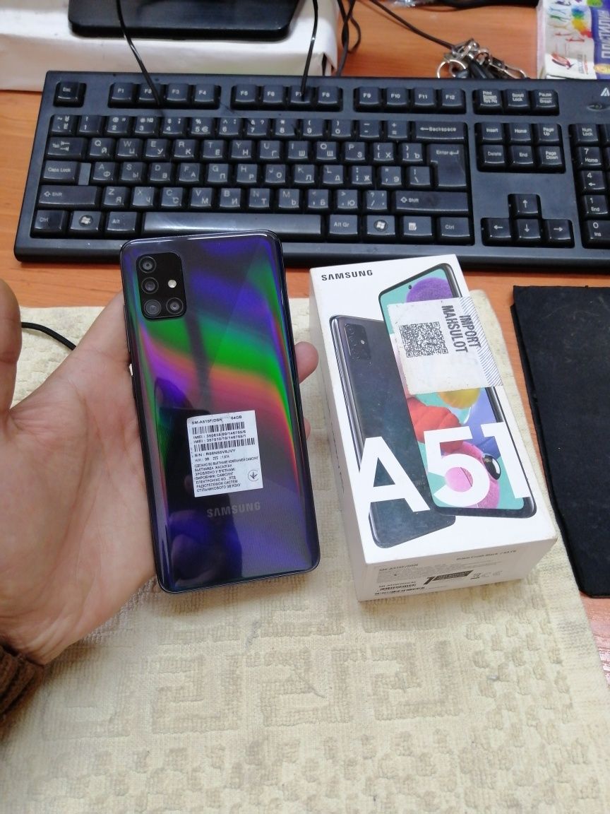 Samsung A51 64gb(2021) ideal ochilmagan usta kurmagan aybi yuq