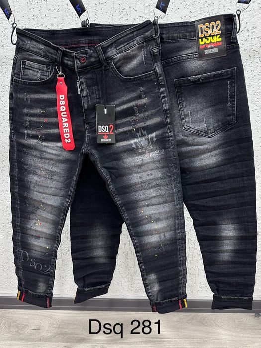 Blugi Barbati Dsquared Negru Skinny! (Dsq 281)