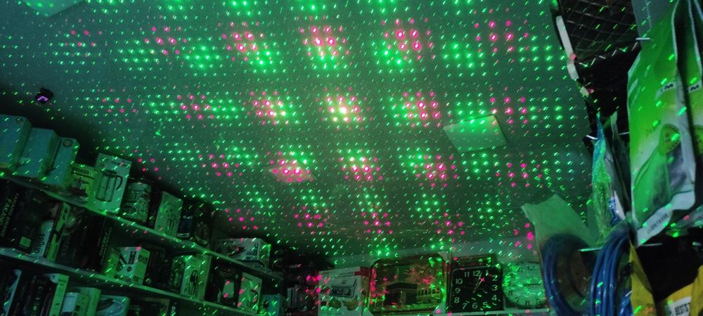 Лазерный мини проектор новогодний Mini Laser Stage Laser Lighting свет