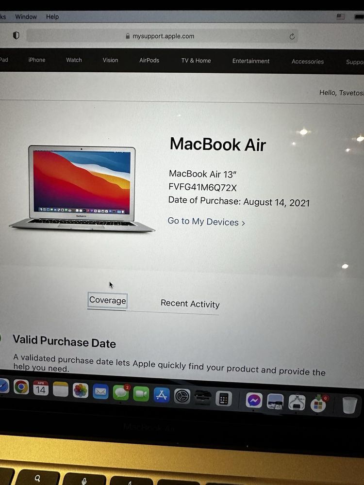 MacBook Air M1 13inch, 16GB memory 1TB SSD с подарък мишка