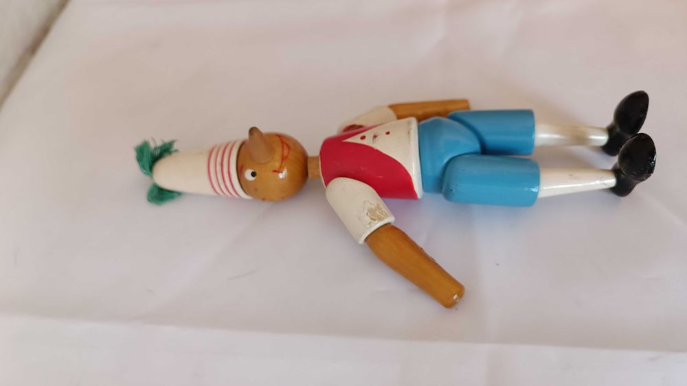 Стара дървена играчка Пинокио - Сделано в СССР