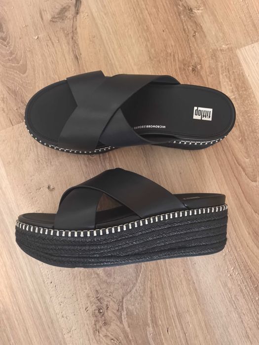 FitFlop Дамски кожени чехли Eloise Espadrille