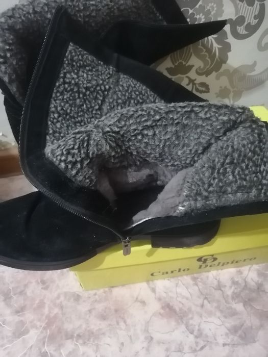 Сапоги замшевые зима