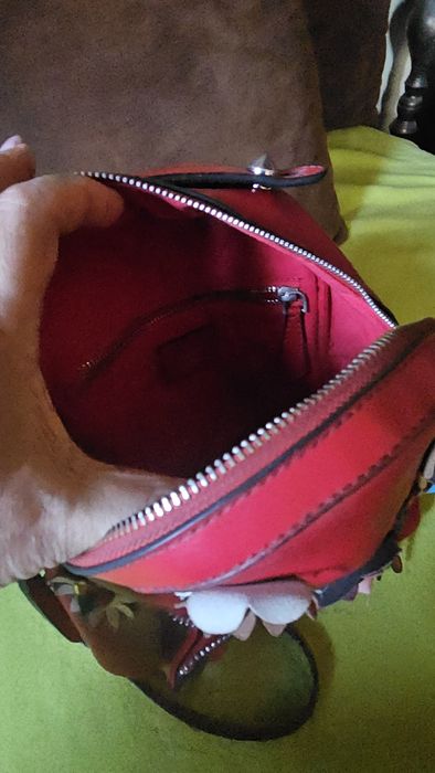 Rucsac deosebit dama rosu piele de firma