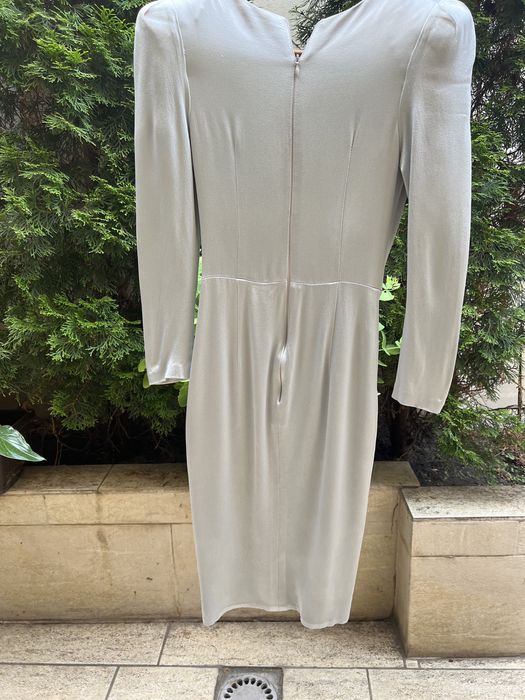 Rochie gri scurta medie de zi si seara Marquise