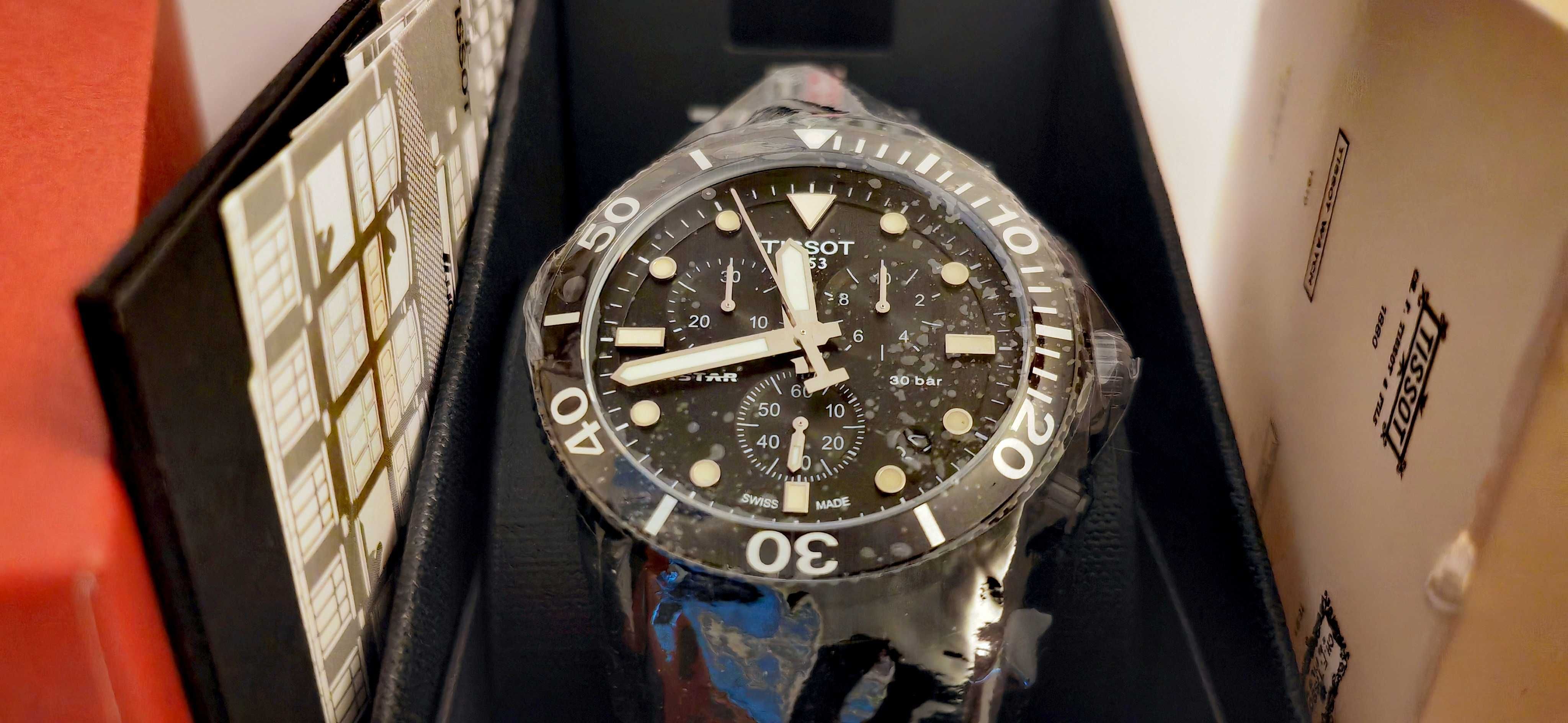 ЧИСТО НОВ TISSOT SEASTAR 1000 CHRONOGRAPH ммъжки часовник чисто нов