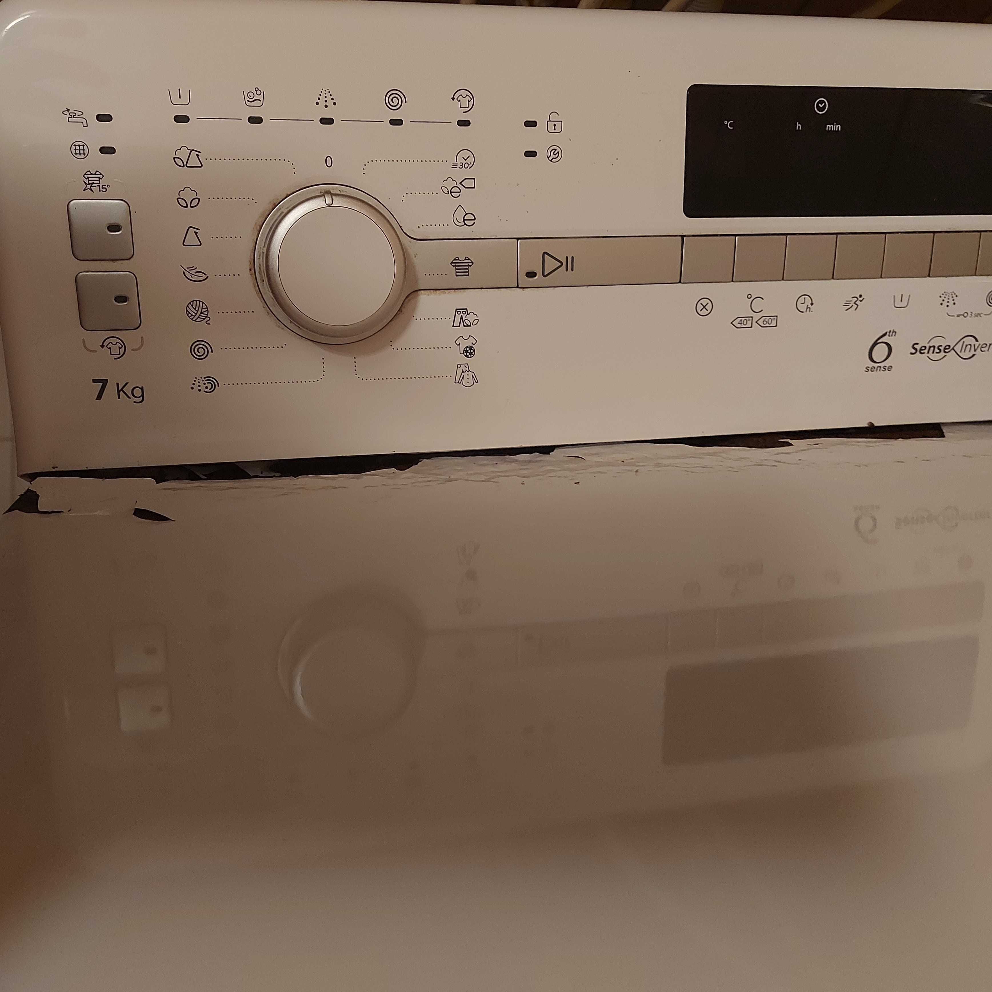 Пералня с горно зареждане Whirlpool 6 sense Inverter 7kg